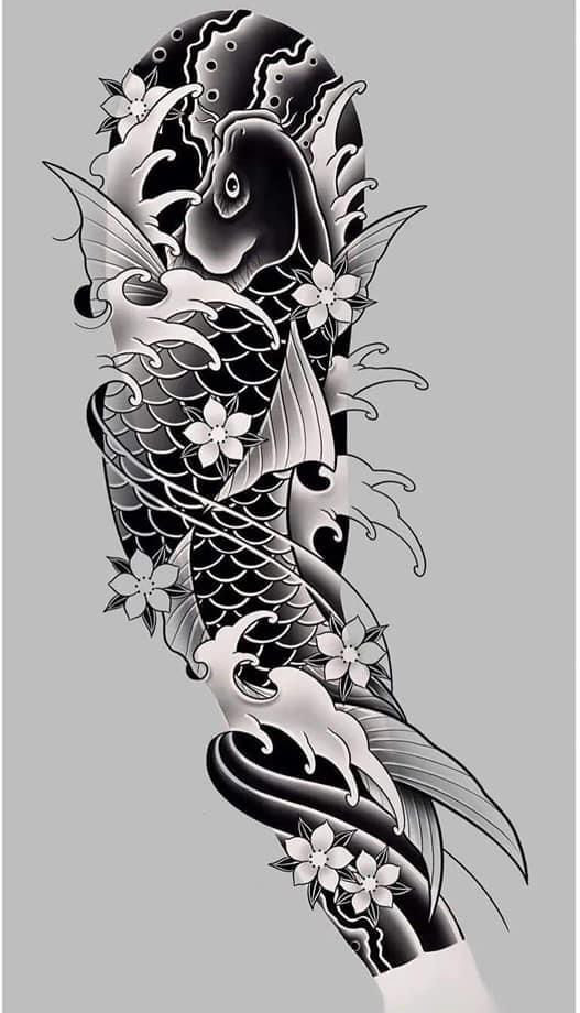 鯉魚紋身新設(shè)計，友情與陪伴的溫馨故事展